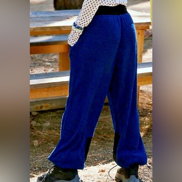 NWT FP Movement Free People Cuddle Up Cozy Pants S M L Blue - Picture 2 of 12